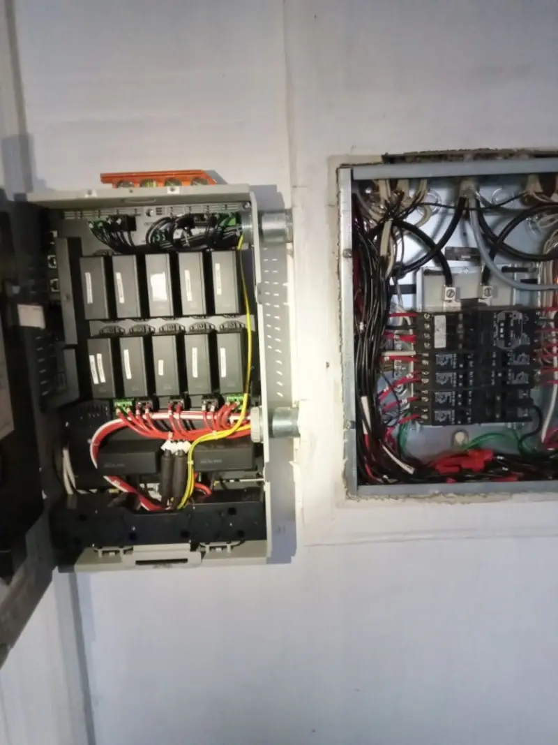 Electrical panel upgrade completed for Security Camera Wiring in Edwards